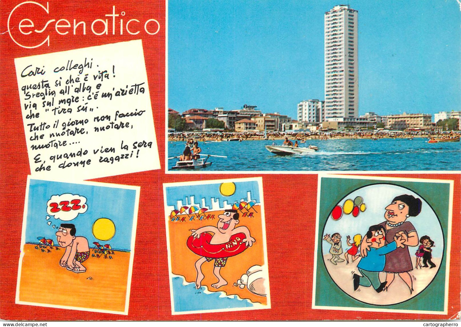 Navigation Sailing Vessels & Boats Themed Postcard Cesenatico Water Sports - Velieri