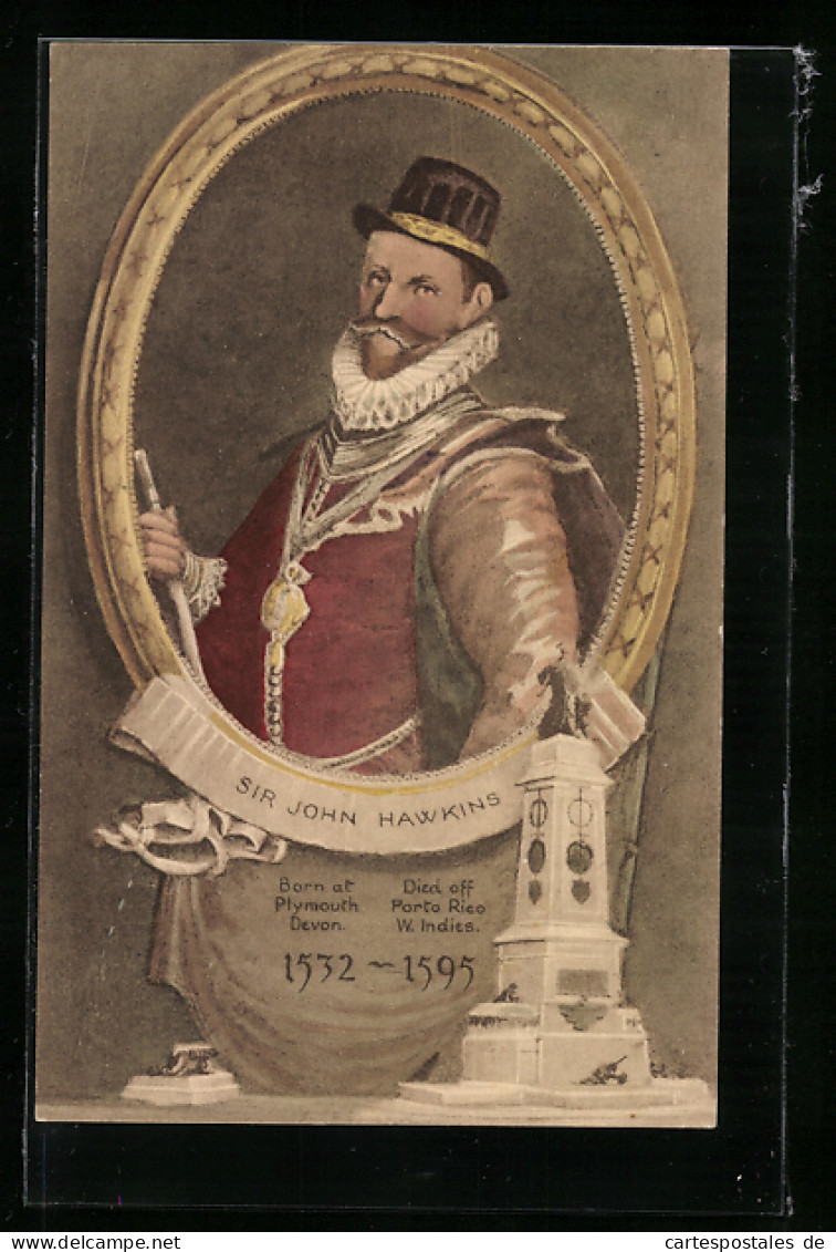 AK Sir John Hawkins, Born 1532, Died 1595  - Historical Famous People