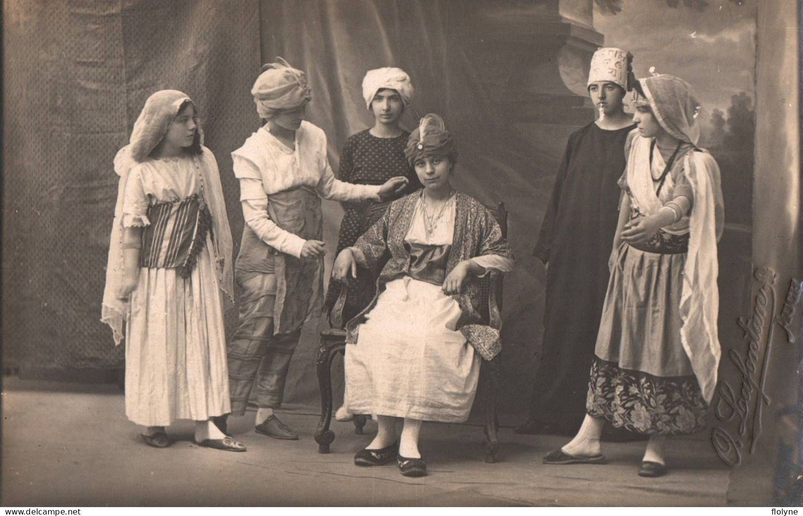 Auch - 8 Cartes Photos - La Fête Du Collège , Avril 1923 - Théâtre Comédiens - Cachet à Sec Photographe LAFONTAN - Auch