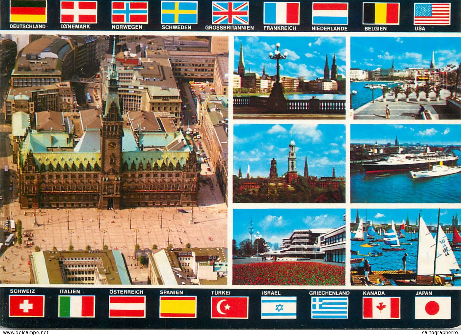 Navigation Sailing Vessels & Boats Themed Postcard Hamburg - Voiliers