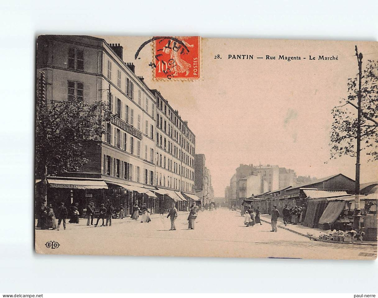 PANTIN : Rue Magenta, Le Marché - état - Pantin