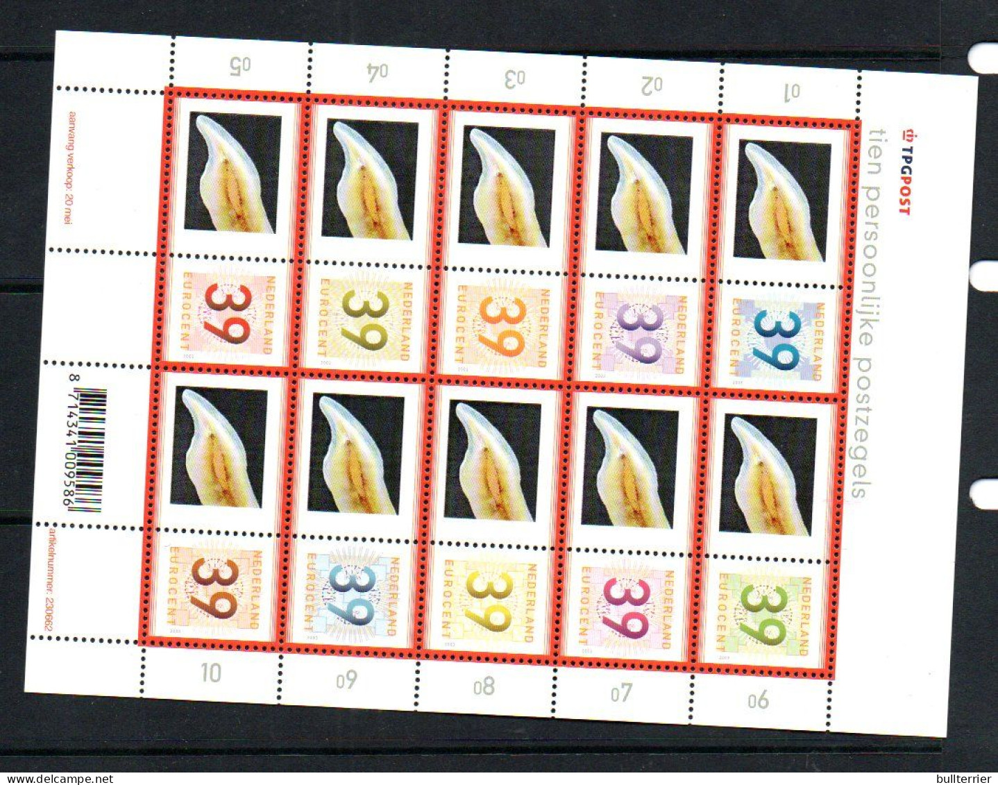 DENTISTRY  -NETHERLANDS - 2003 - DENTAL PERSONALISED SHEETLET OF 1O MNH - Other & Unclassified