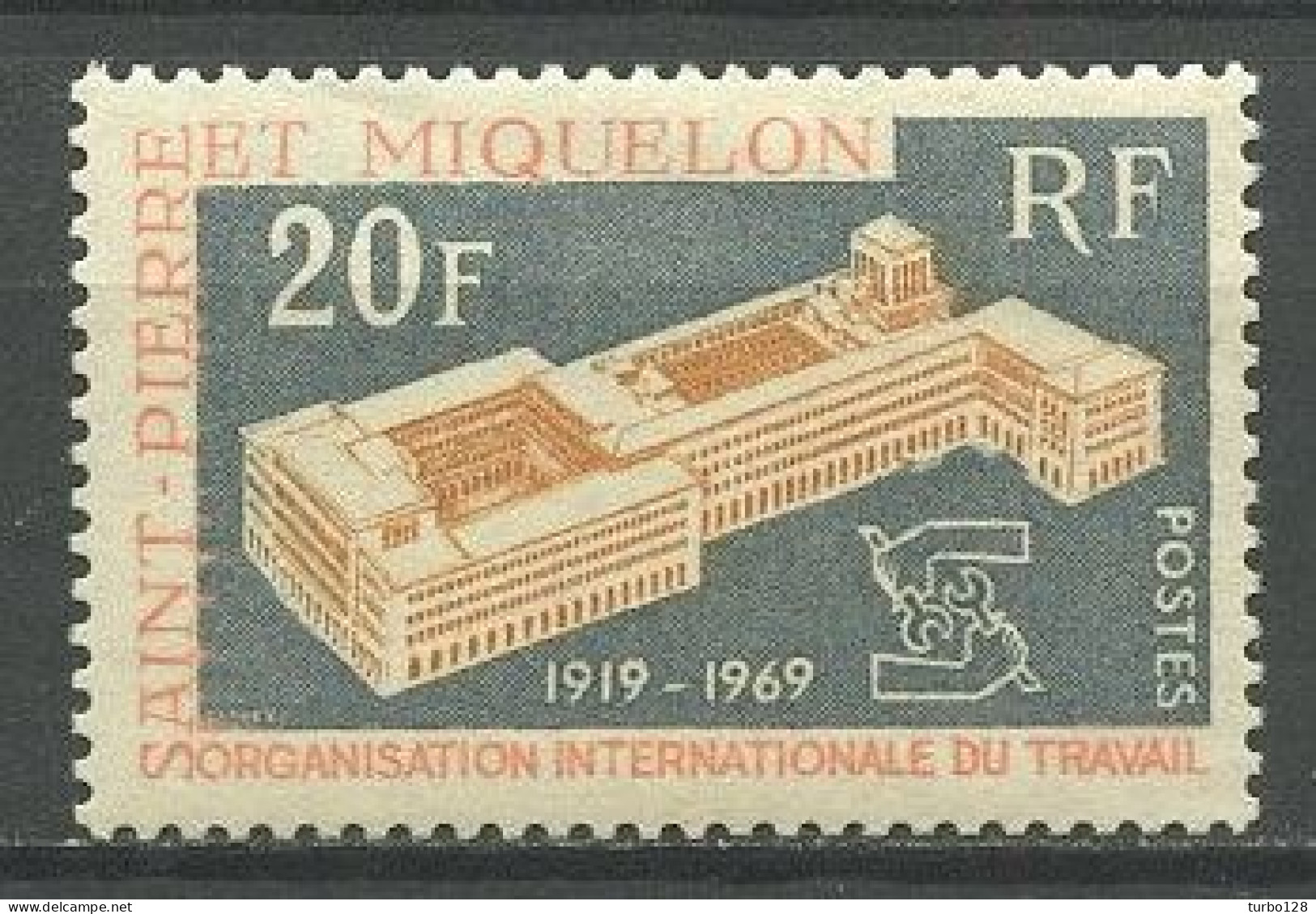 SPM MIQUELON 1969  N° 398 ** Neuf MNH Superbe  C 13 €  OIT Organisation Internationale Du Travail - Ongebruikt