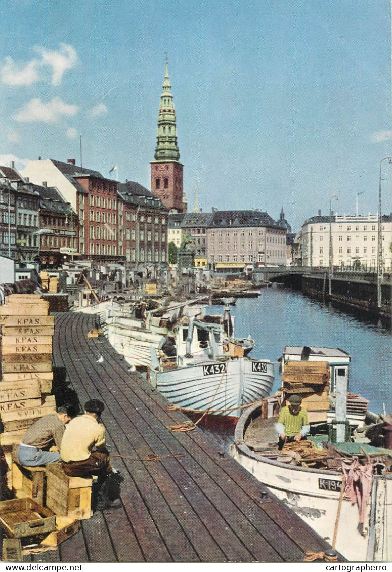 Navigation Sailing Vessels & Boats Themed Postcard Copenhagen The Old Strand - Voiliers