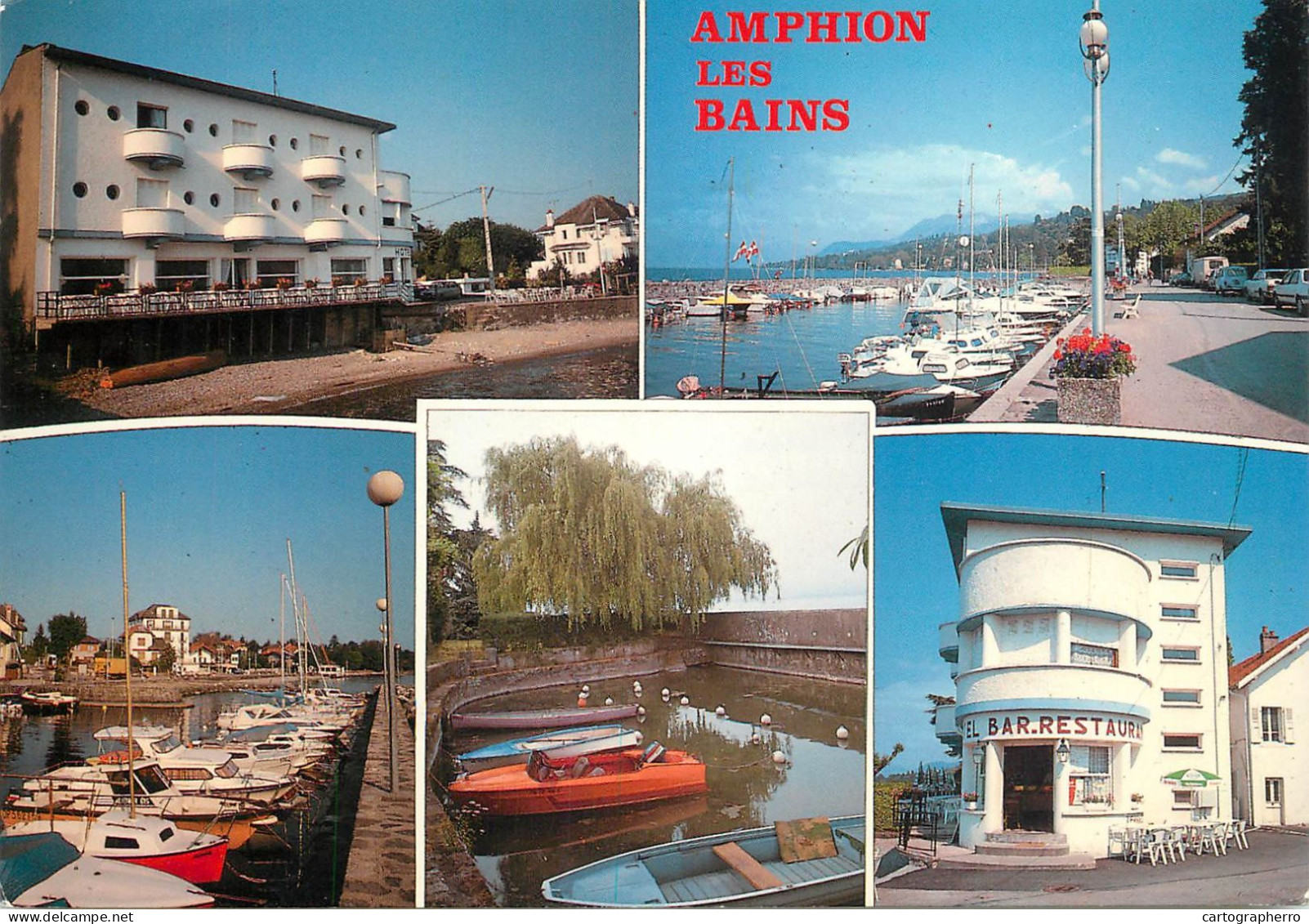 Navigation Sailing Vessels & Boats Themed Postcard Amphion Les Bains Pier - Veleros