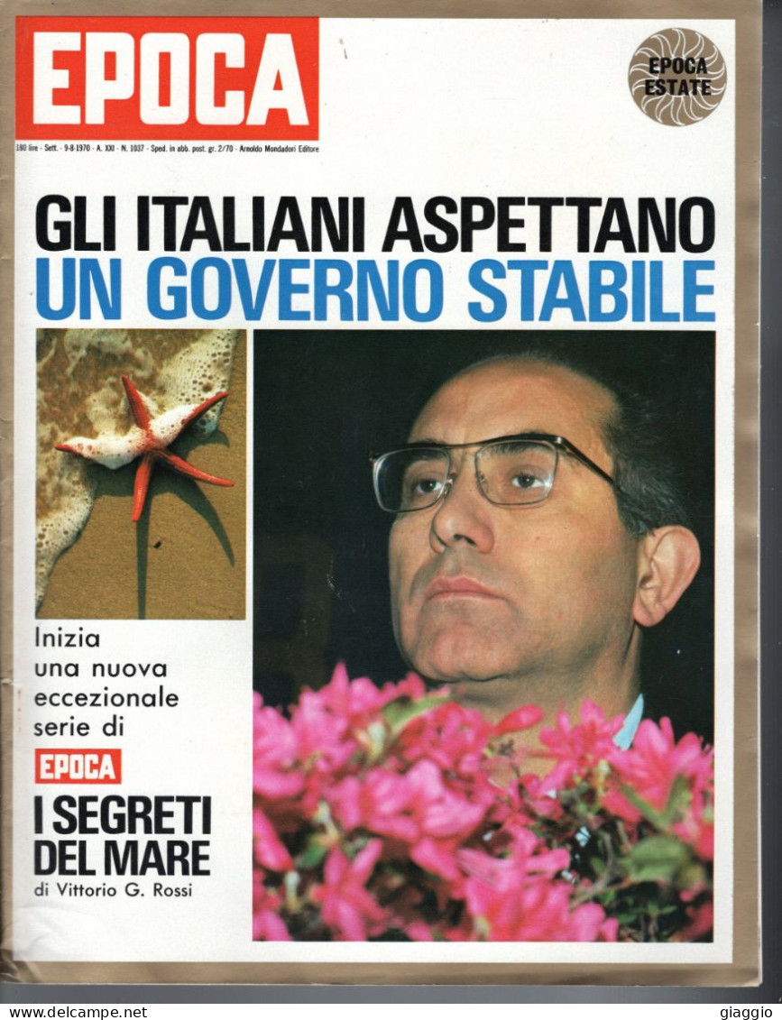 °°° RIVISTA EPOCA N° 1037 DEL 9 AGOSTO 1970 °°° - Other & Unclassified