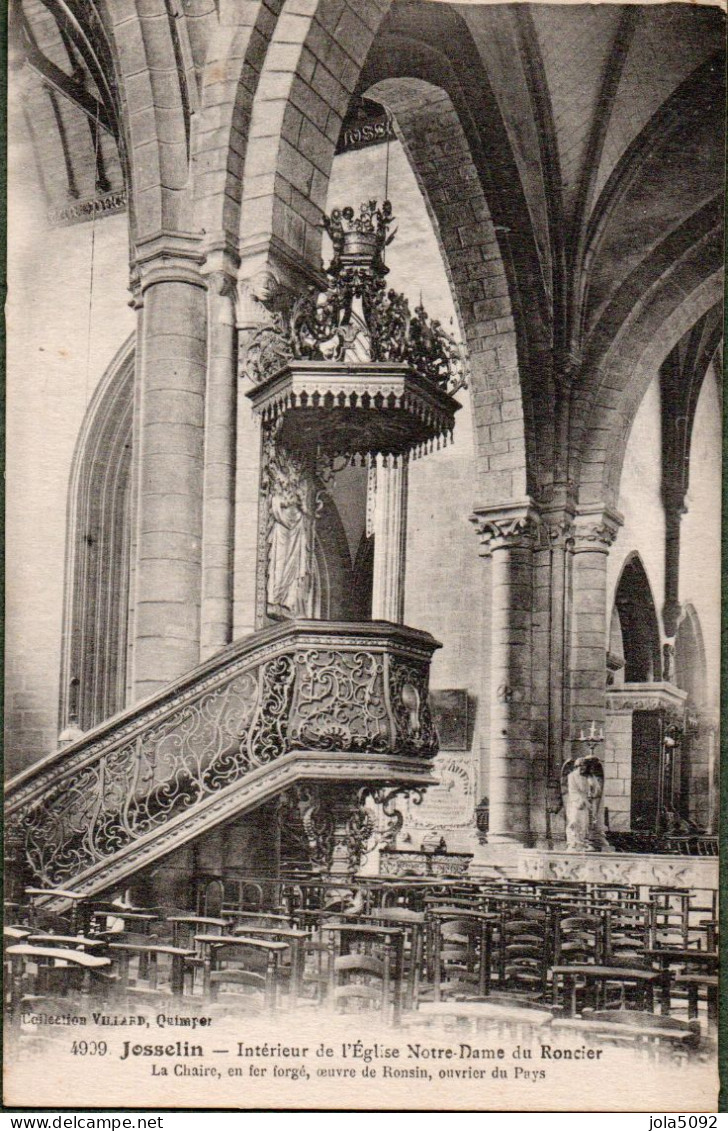 56 - JOSSELIN - Intérieur De L'Eglise Notre-Dame Du Roncier - Josselin