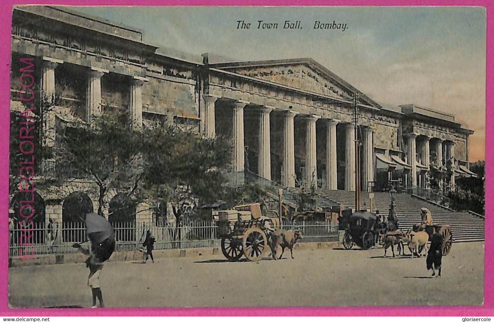 Ag3848  - INDIA - VINTAGE POSTCARD   -  Bombay  - The Town Hall - Indien