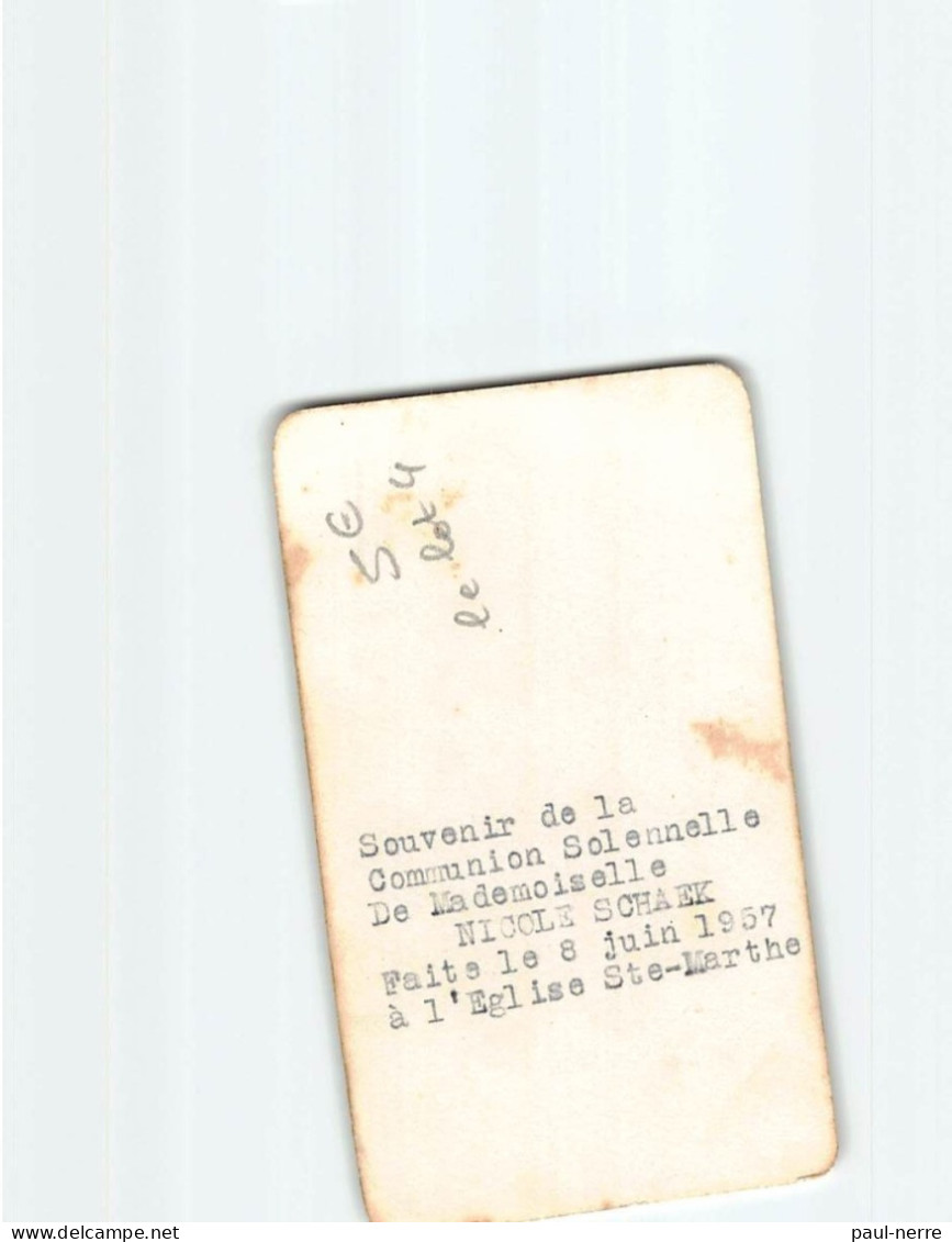 PANTIN : Souvenir de Communion Solennelle, en l'Eglise Sainte-Marthe, 8Juin 1957, lot de 4 CPA - très bon état