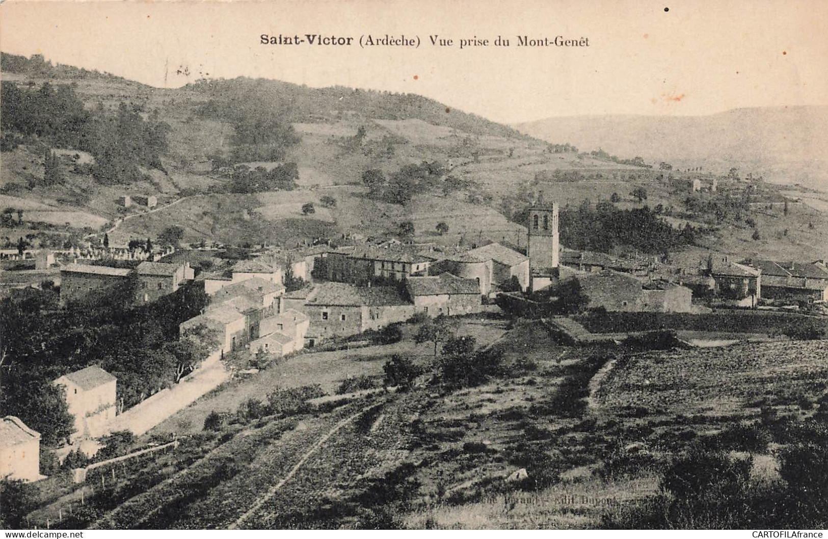 ARDECHE  SAINT VICTOR Vue Prise Du Mont Genêt - Sonstige & Ohne Zuordnung