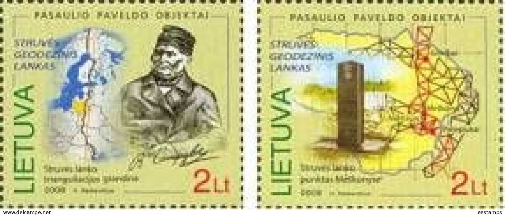 Lithuania 2009 . Struve Geodetic Arc. 2v. Michel # 1023-24 - Litauen