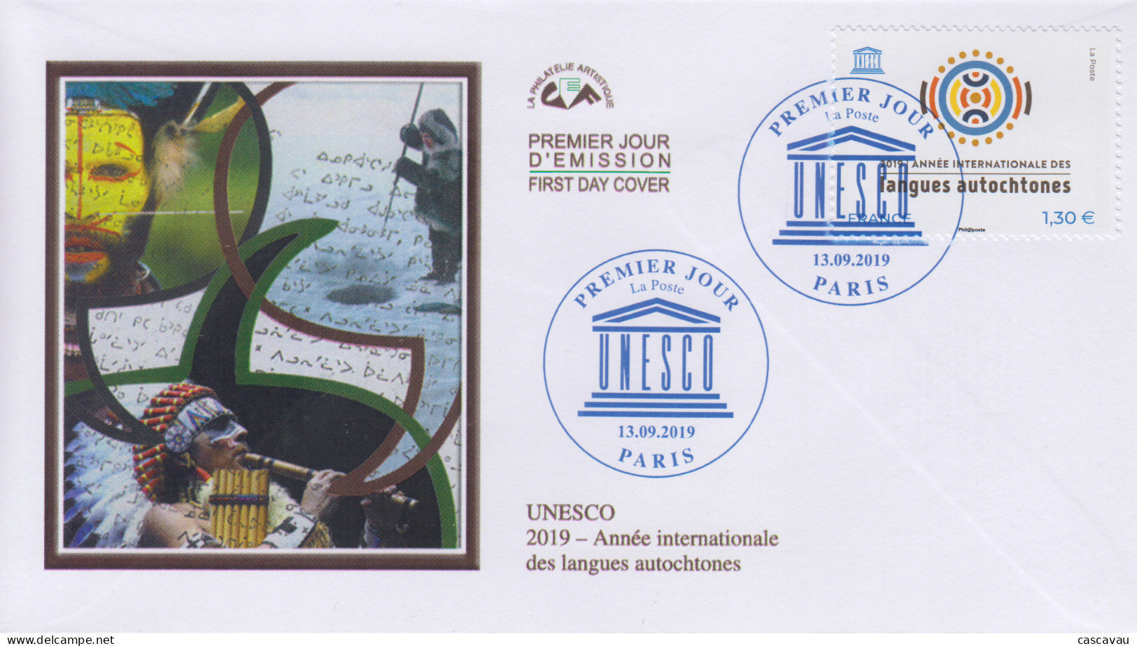 Enveloppe  FDC   1er  Jour   FRANCE    Année  Internationale  Des  Langues  Autochtones     UNESCO    2019 - 2010-2019