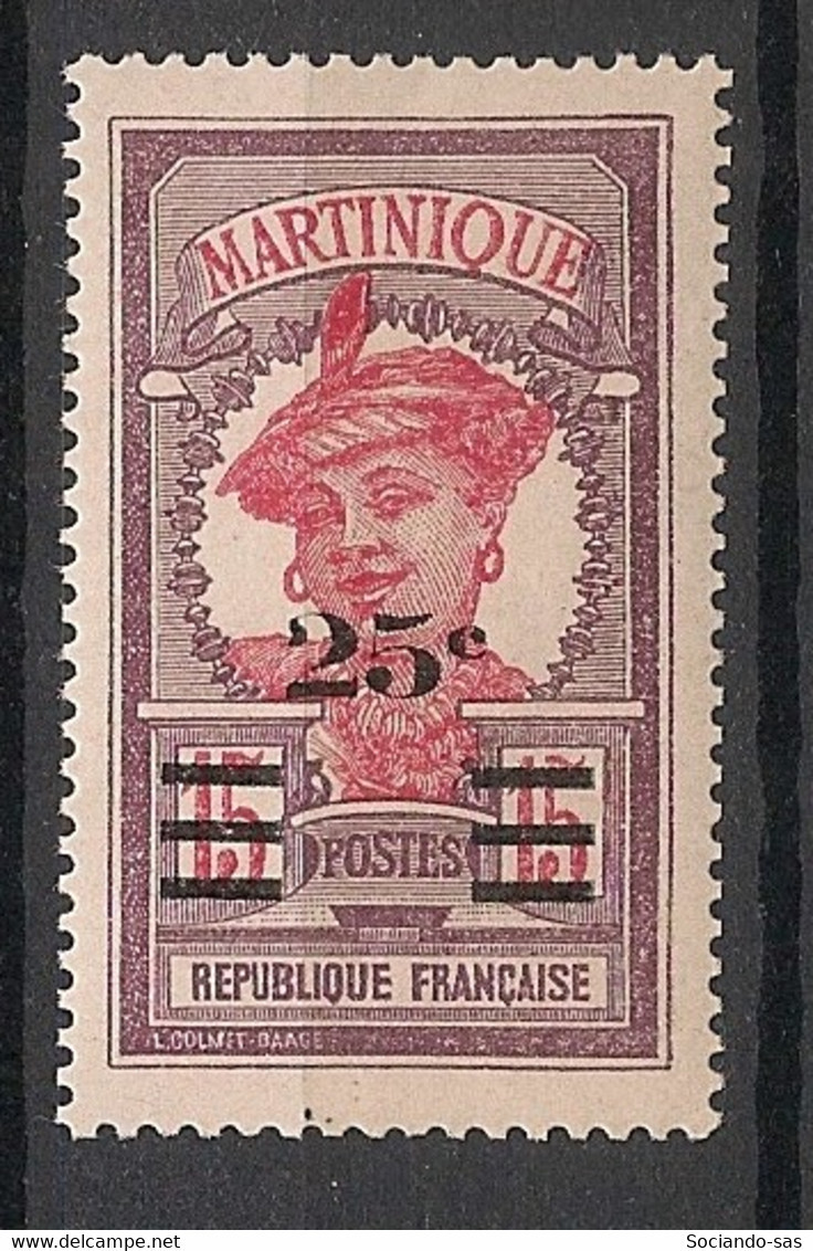 MARTINIQUE - 1924-27 - N°YT. 111 - Martiniquaise 25c Sur 15c - Neuf Luxe ** / MNH / Postfrisch - Unused Stamps