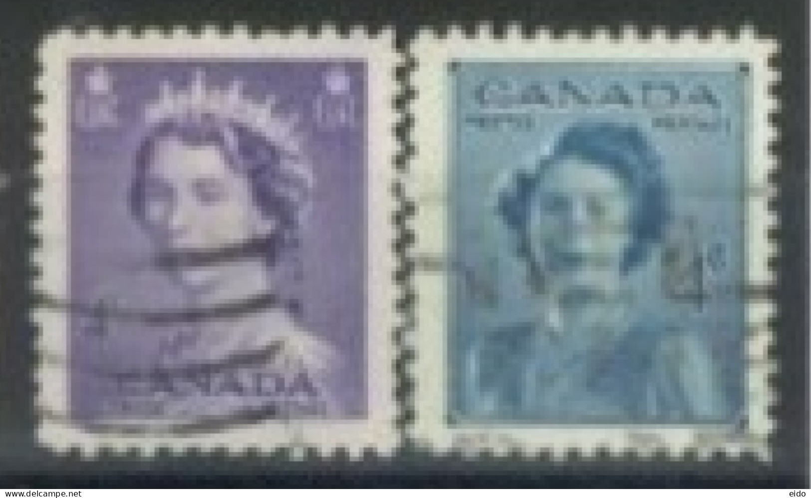 CANADA - 1948/53, QUEEN ELIZABETH II STAMPS SET OF 4, USED. - Usados