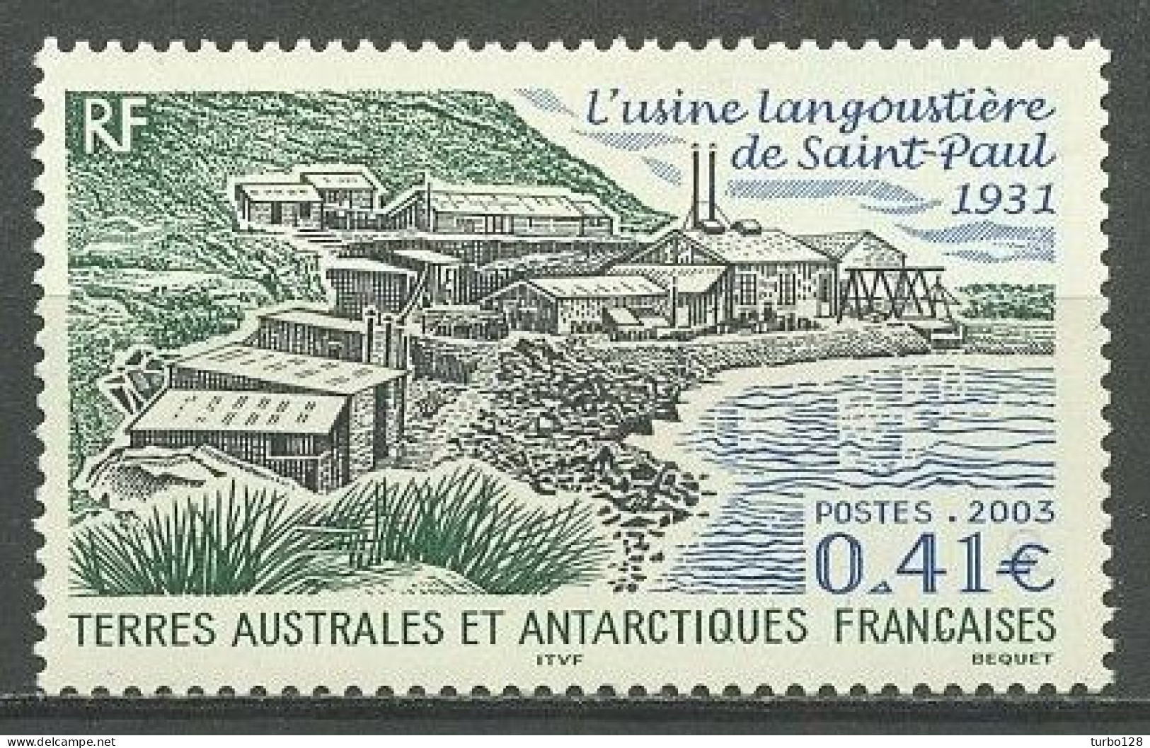 TAAF 2003 N° 349 ** Neuf MNH Superbe Usine Langoustière De Saint Paul - Unused Stamps