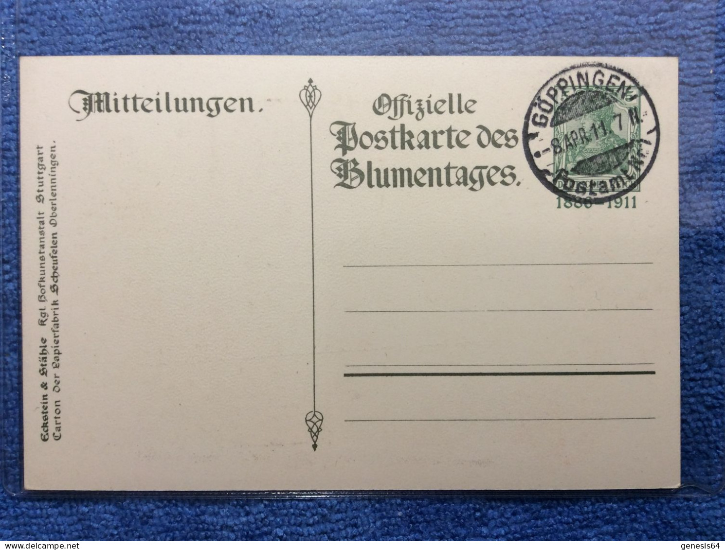 Deutsches Reich. PP 27 C125 (1ZKPVT023) - Briefe U. Dokumente