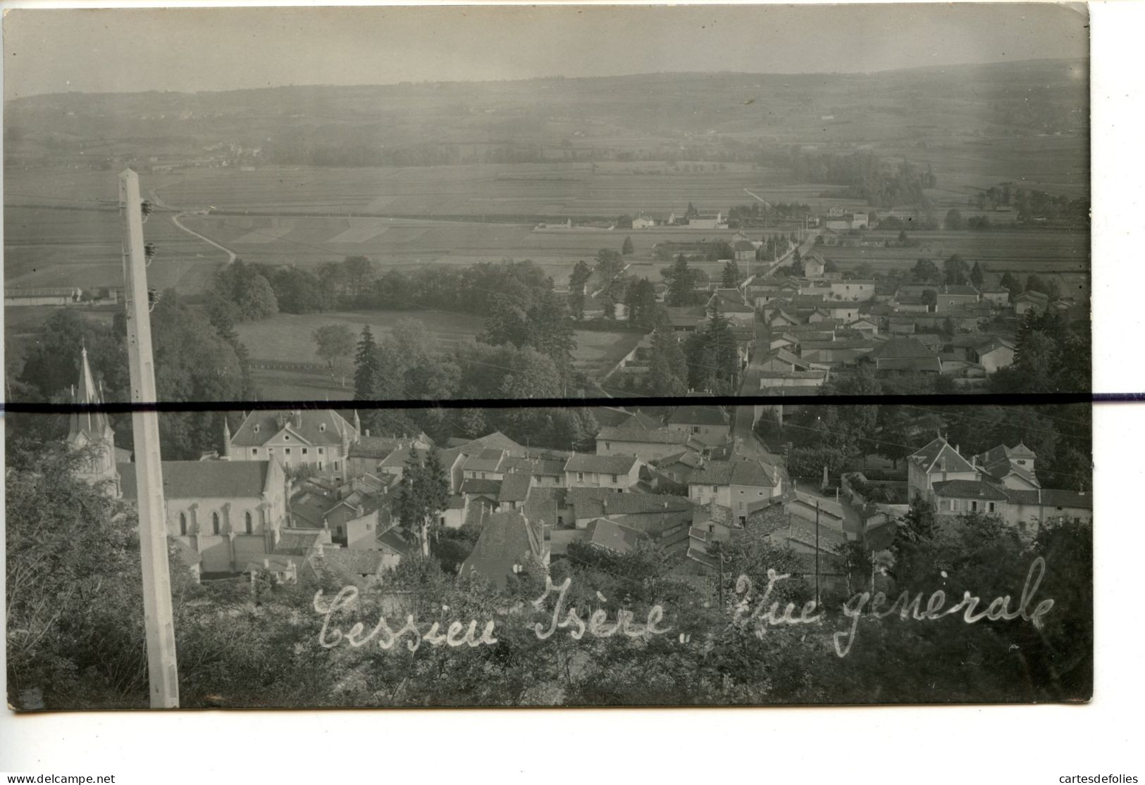 Carte Photo . CPA . D38. Cessieu . Vue Générale . - Sonstige & Ohne Zuordnung