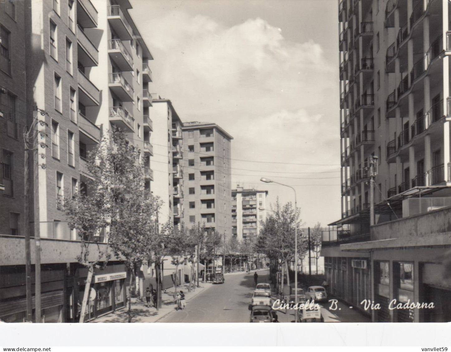 CINISELLO BALSAMO-MILANO-VIA CADORNA-CARTOLINA VERA FOTOGRAFIA-VIAGGIATA NEL 1968 - Milano (Milan)