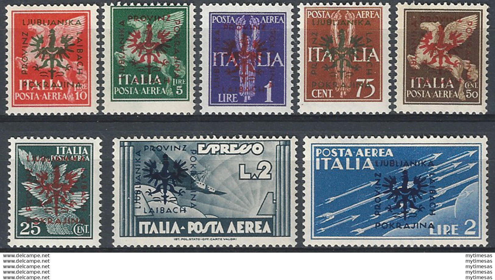 1944 Lubiana Occupazione Tedesca MNH Sass. N. A 1/8 - Andere & Zonder Classificatie