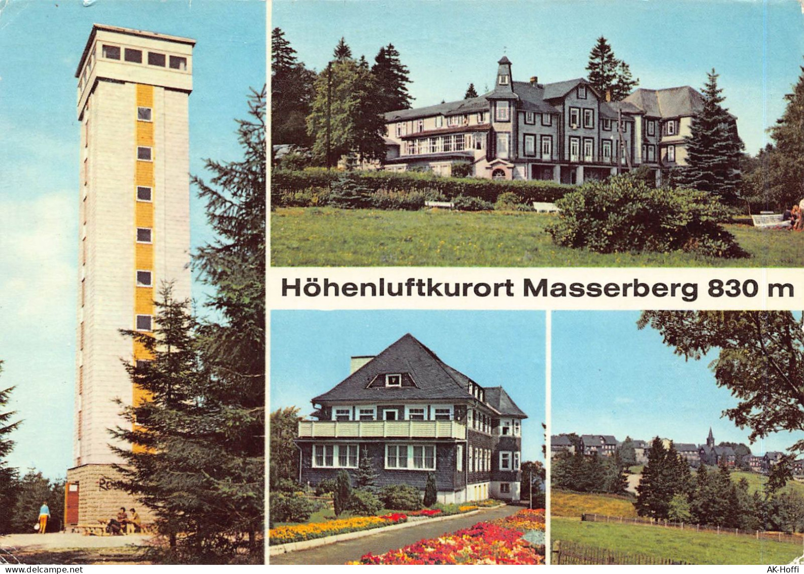 Masserberg - Kr Hildburghausen, Die Rennsteigwarte, Hotel Kurhaus, Augenheilstätte Prof. Dr. Georg Lenz, Teilansicht - Masserberg