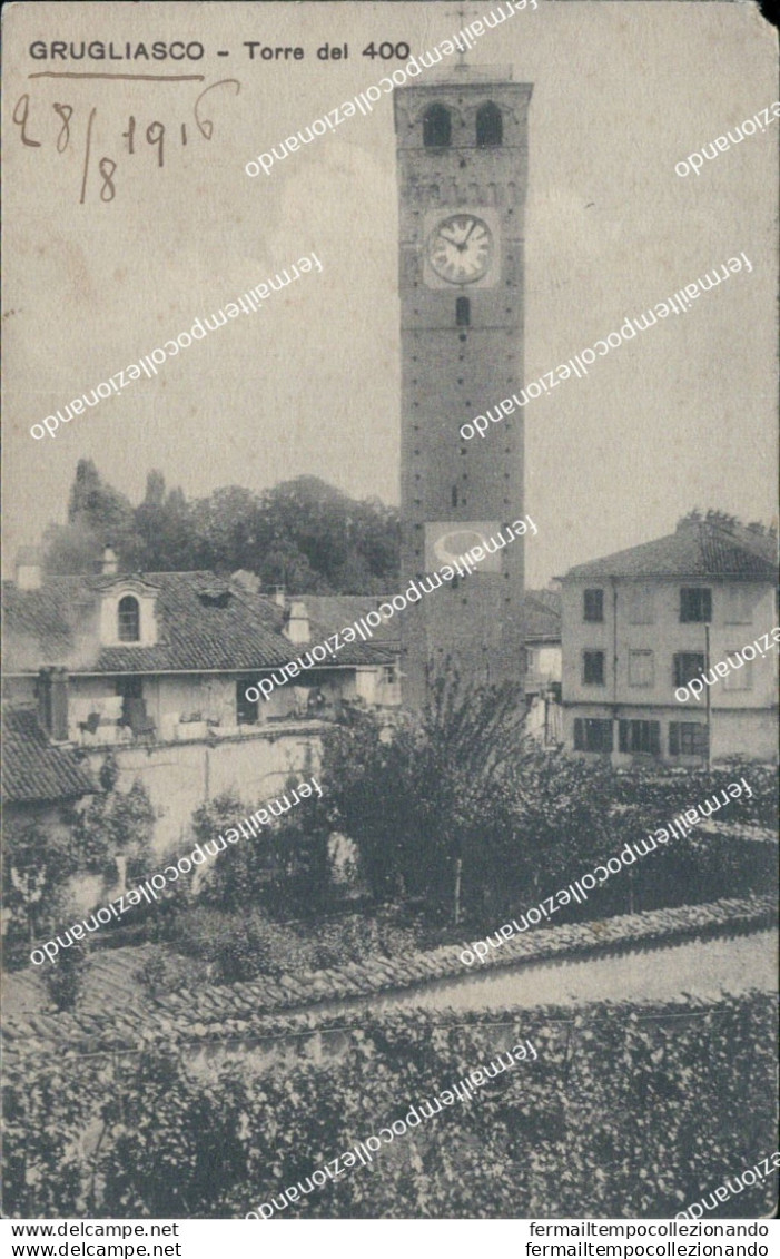 Ag773 Cartolina Grugliasco Torre Del 400 Provincia Di Torino - Autres & Non Classés