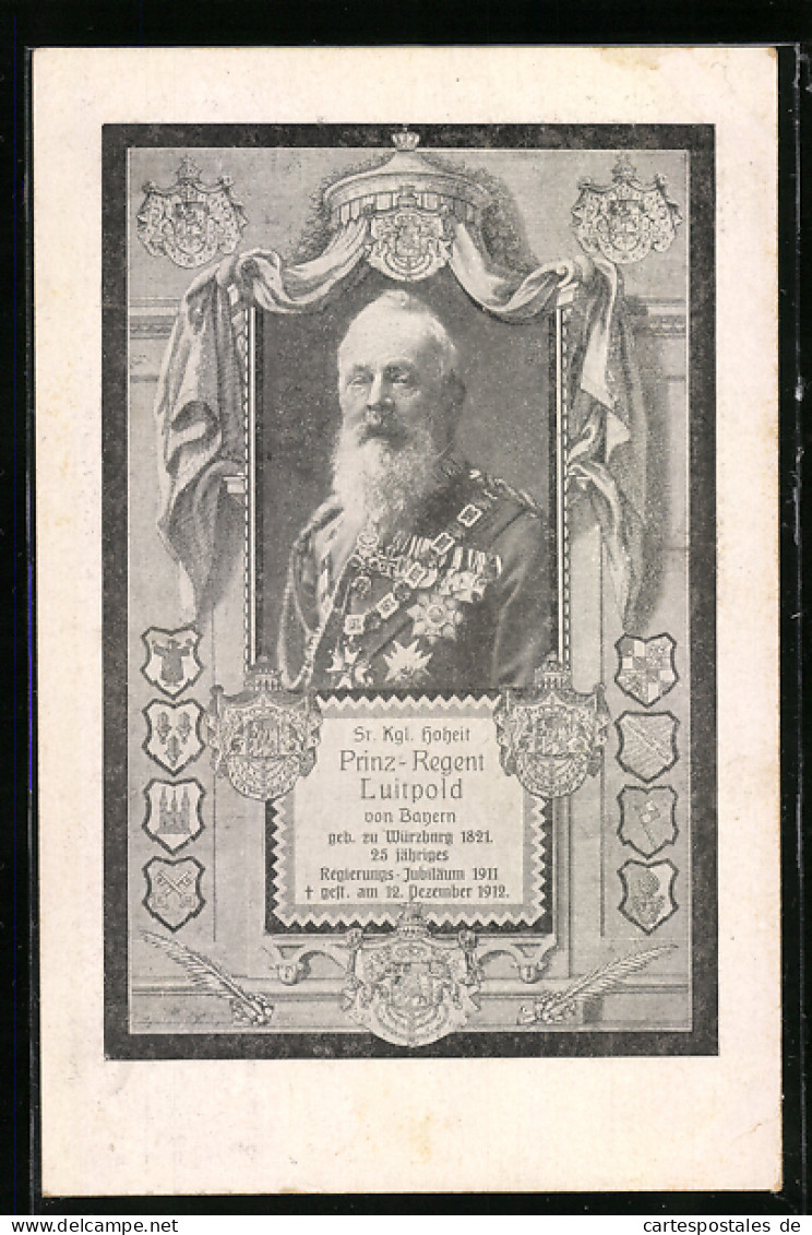 AK Prinzregent Luitpold, 1821 - 1912  - Familles Royales