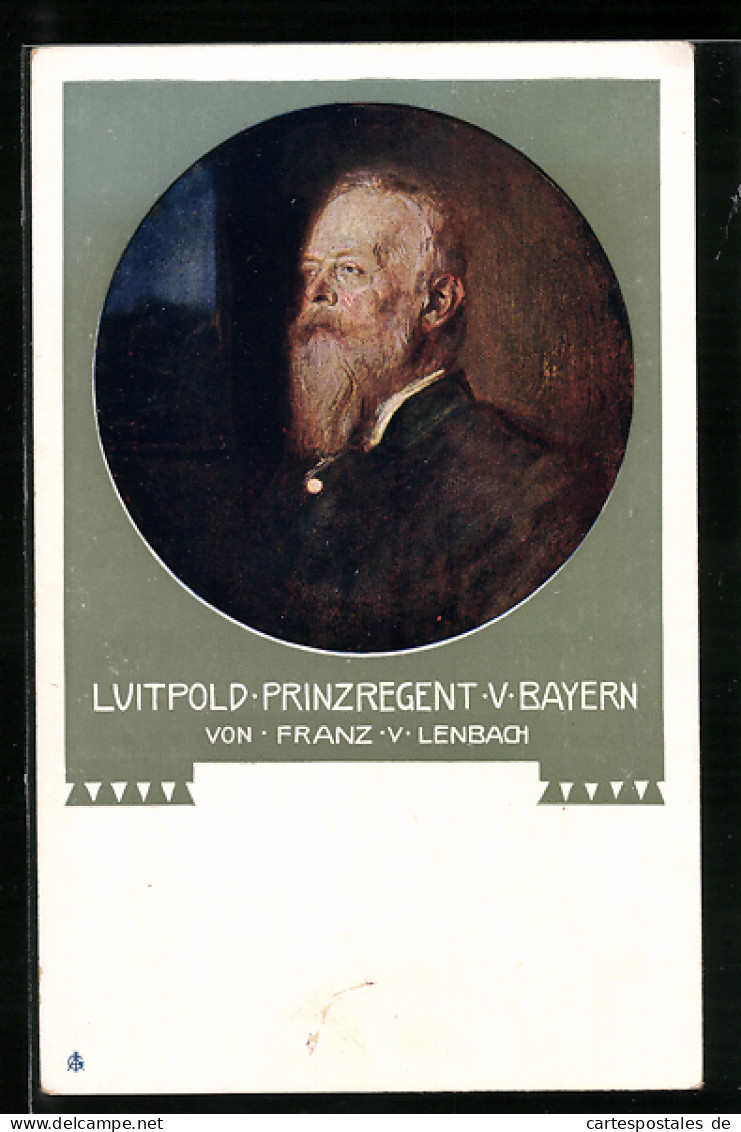 Künstler-AK Porträt Des Prinzregenten Luitpold V. Bayern  - Koninklijke Families