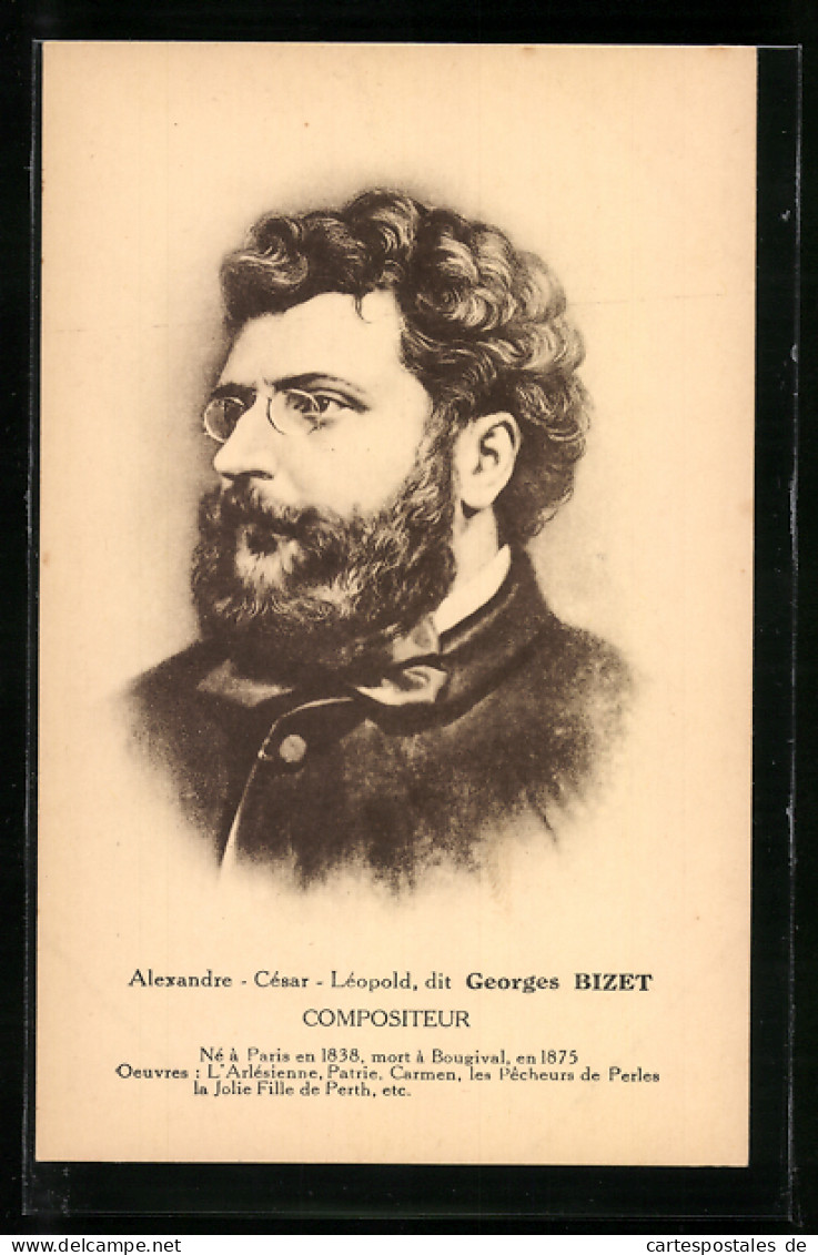 AK Georges Bizet, Compositeur  - Artistas