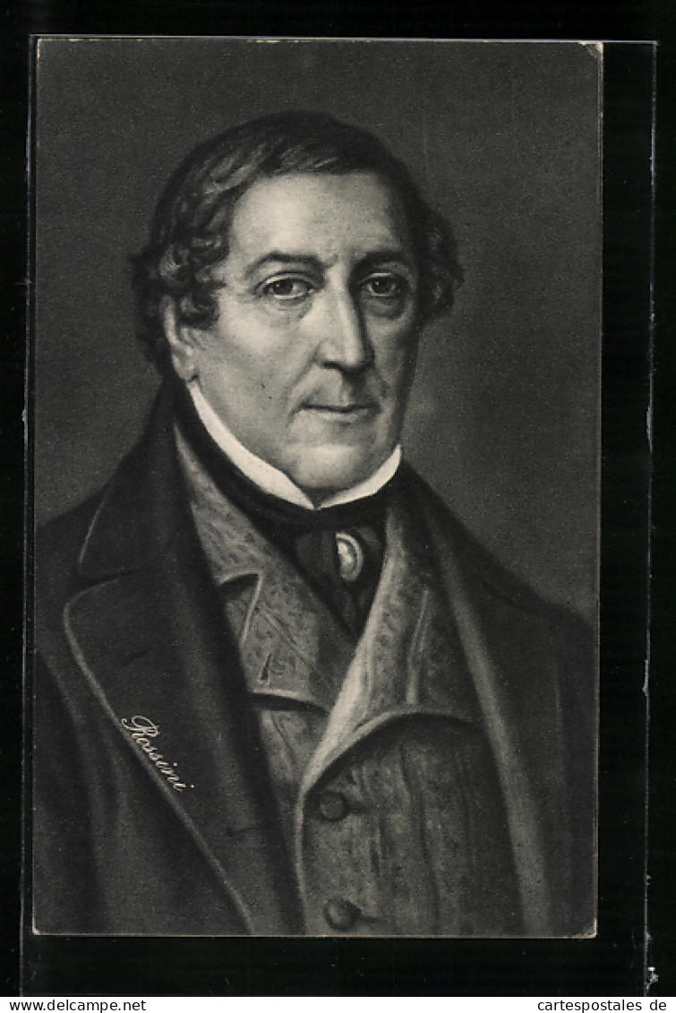 AK Portrait Gioachino Antonio Rossini  - Artistes