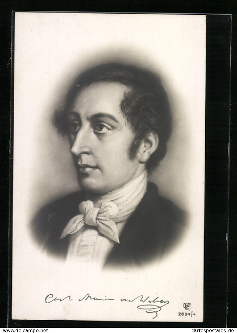 AK Carl Maria Von Weber, Portrait Des Komponisten  - Entertainers