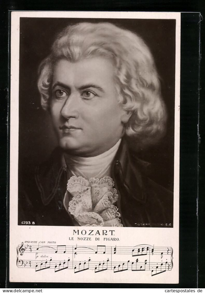 AK Portrait Von Mozart, Le Nozze Di Figaro  - Künstler