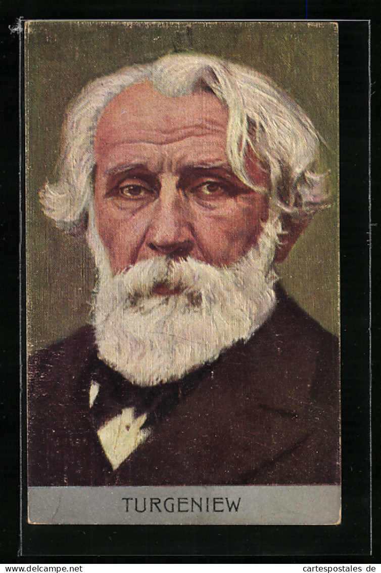 AK Iwan Sergejewitsch Turgeniew, Russischer Schriftsteller, 1818-1883  - Schriftsteller