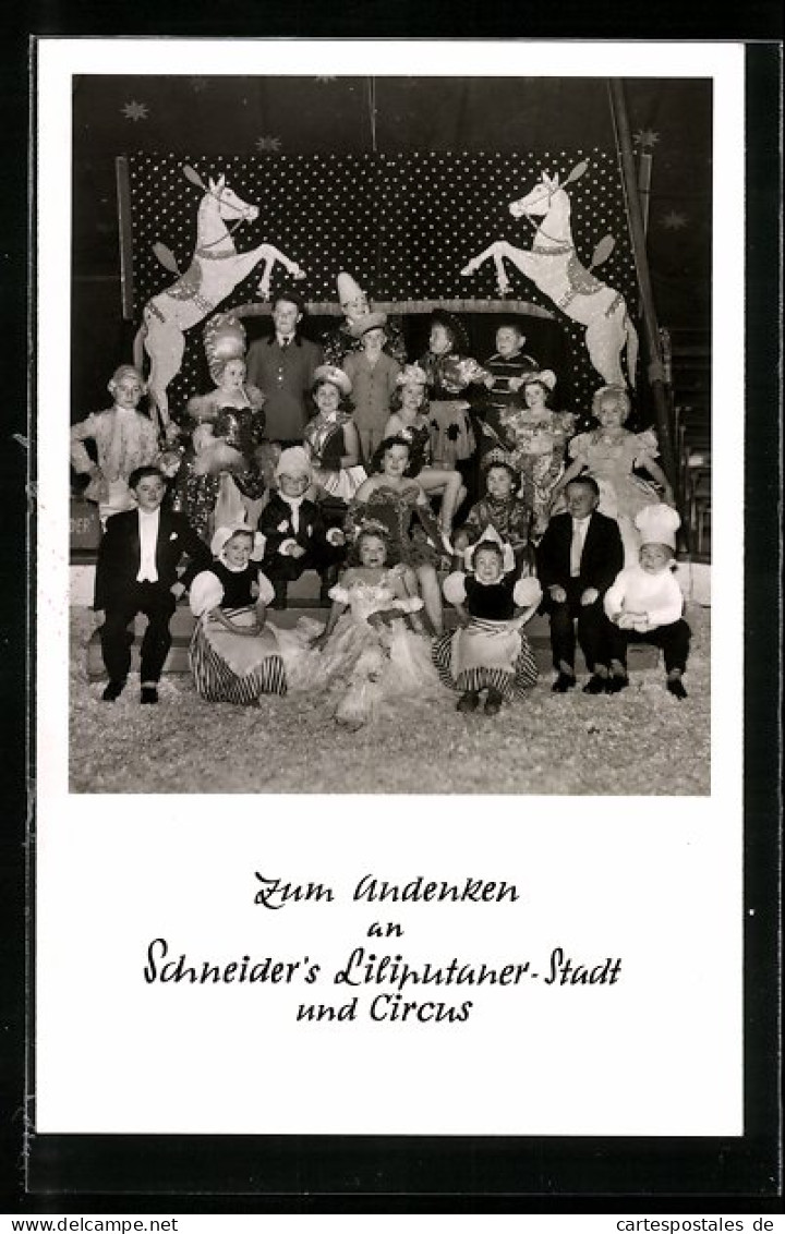 AK Schneider`s Liliputaner-Stadt Und Circus, Artisten In Der Manege  - Autres & Non Classés