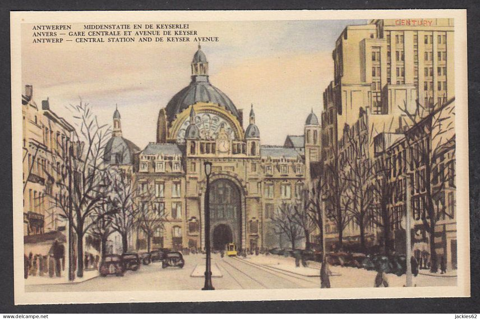 117158/ Antwerpen, Middenstatie En De Keyserlei, Ed Aquarella - 1900-1949