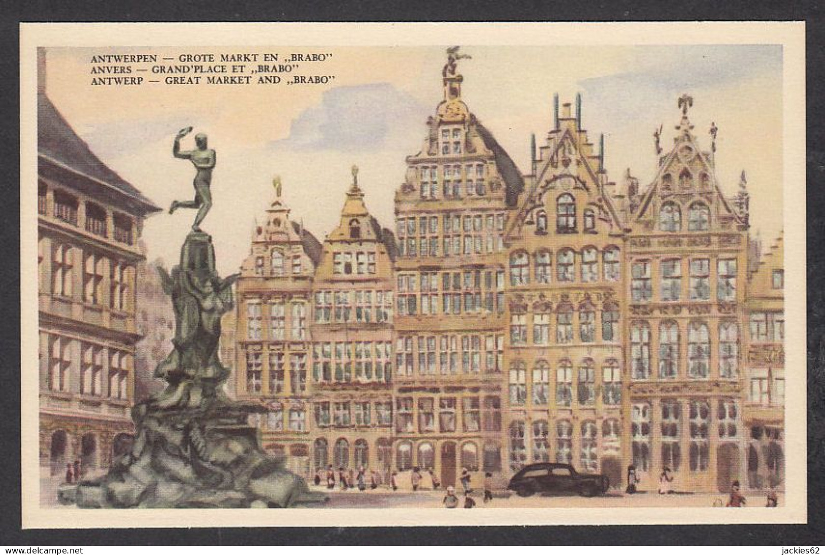 117157/ Antwerpen, Grote Markt En *Brabo*, Ed Aquarella - 1900-1949
