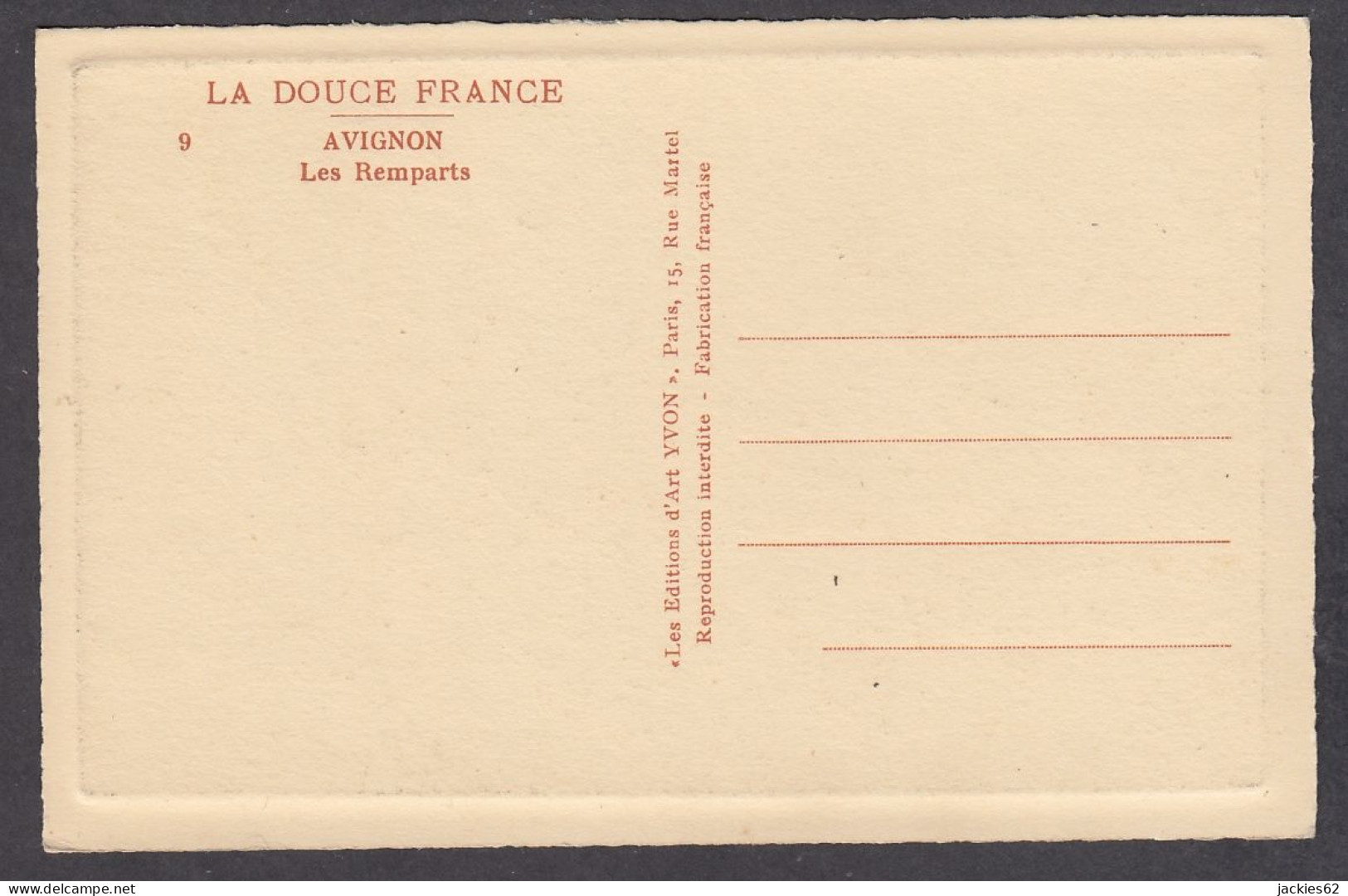 117162/ Avignon, Les Remparts, Ed D'art Yvon - 1900-1949