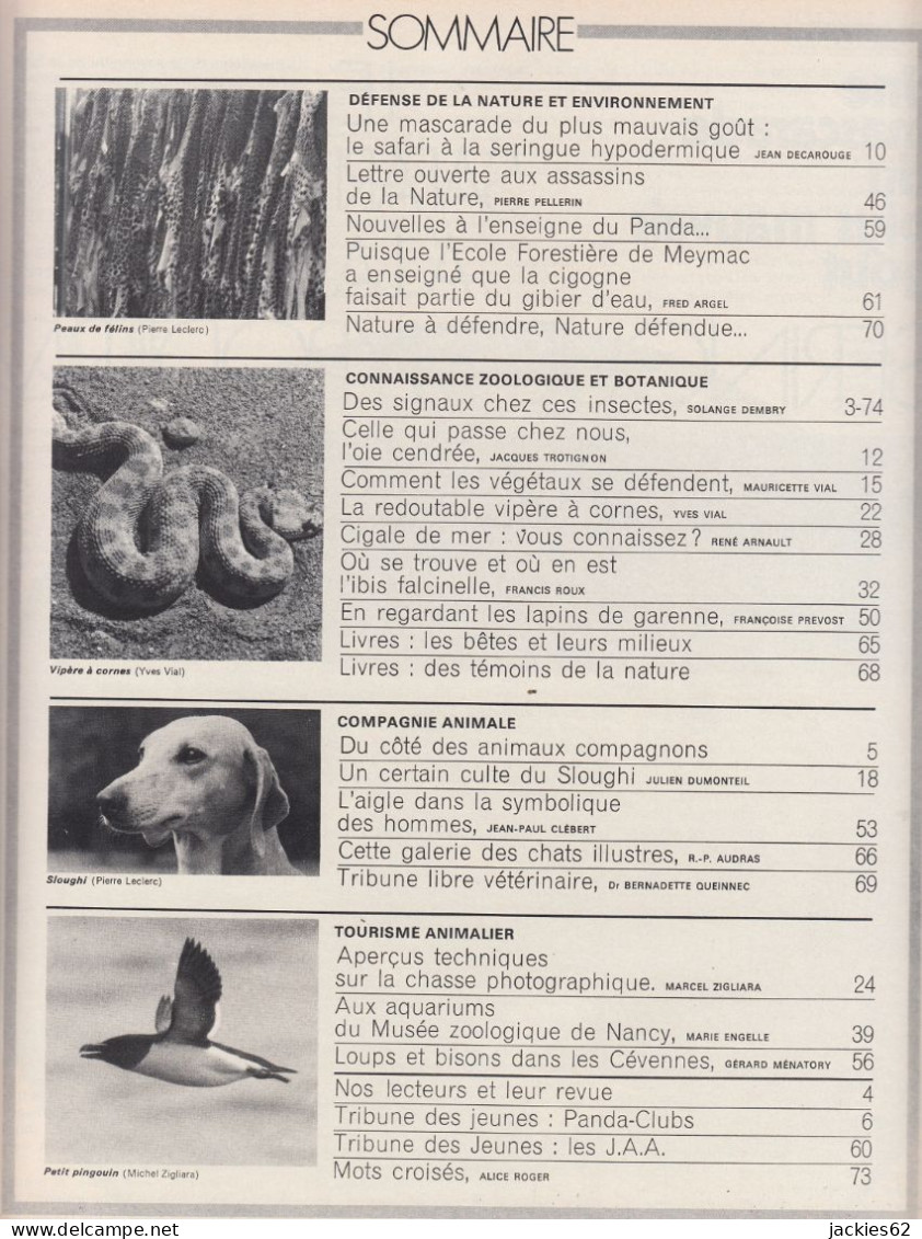090/ LA VIE DES BETES / BETES ET NATURE N° 90 Du 10/1971, Voir Sommaire - Dieren