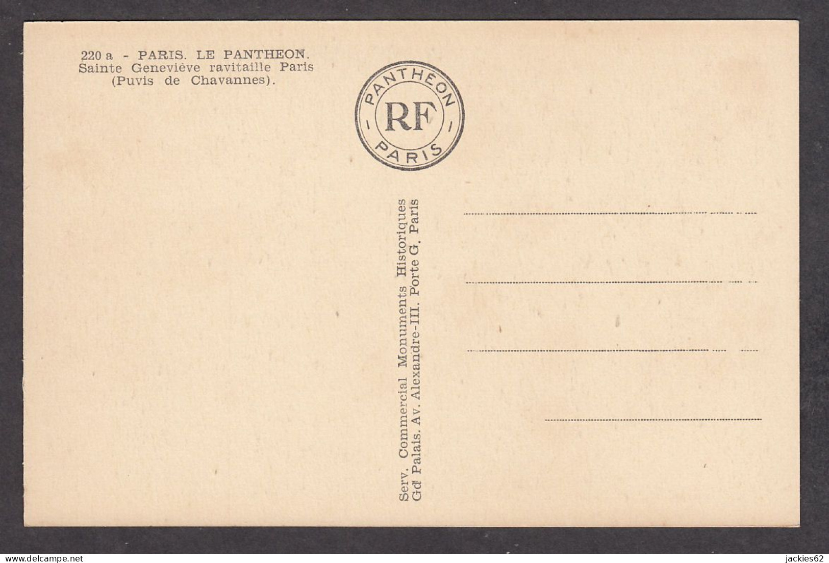 085130/ PARIS, Panthéon, Fresque, *Sainte Geneviève Ravitaille Paris*, (Puvis De Chavannes) - Pantheon