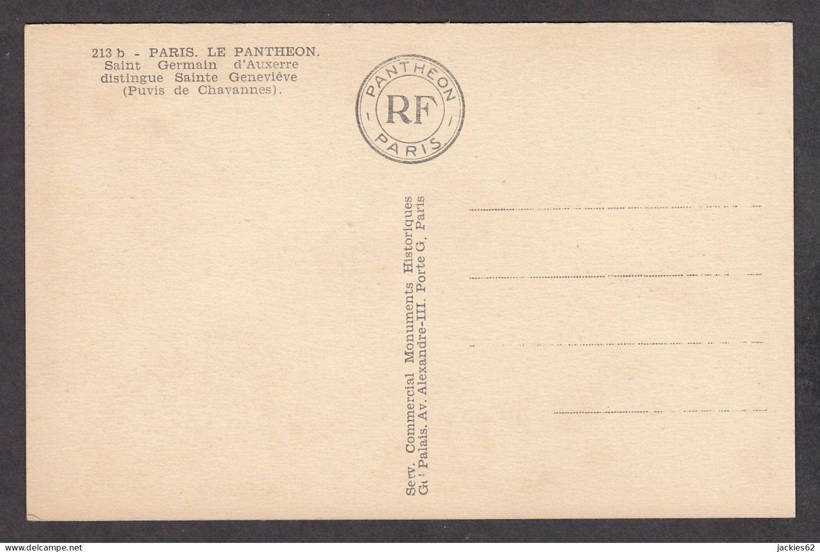 085125/ PARIS, Panthéon, Fresque, *Saint Germain D'Auxerre Distingue Sainte Geneviève*, (Puvis De Chavannes) - Panthéon