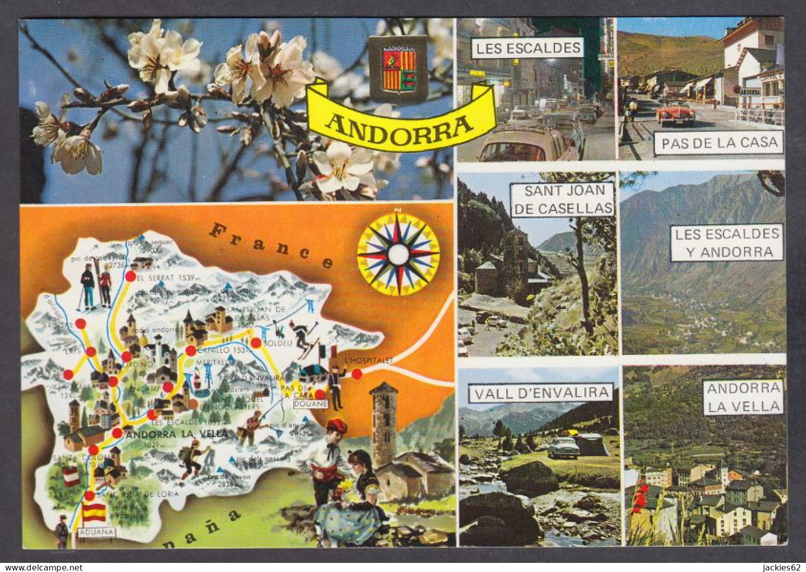 126901/ Valls D'Andorra, Mapa Geogràfic  - Andorre