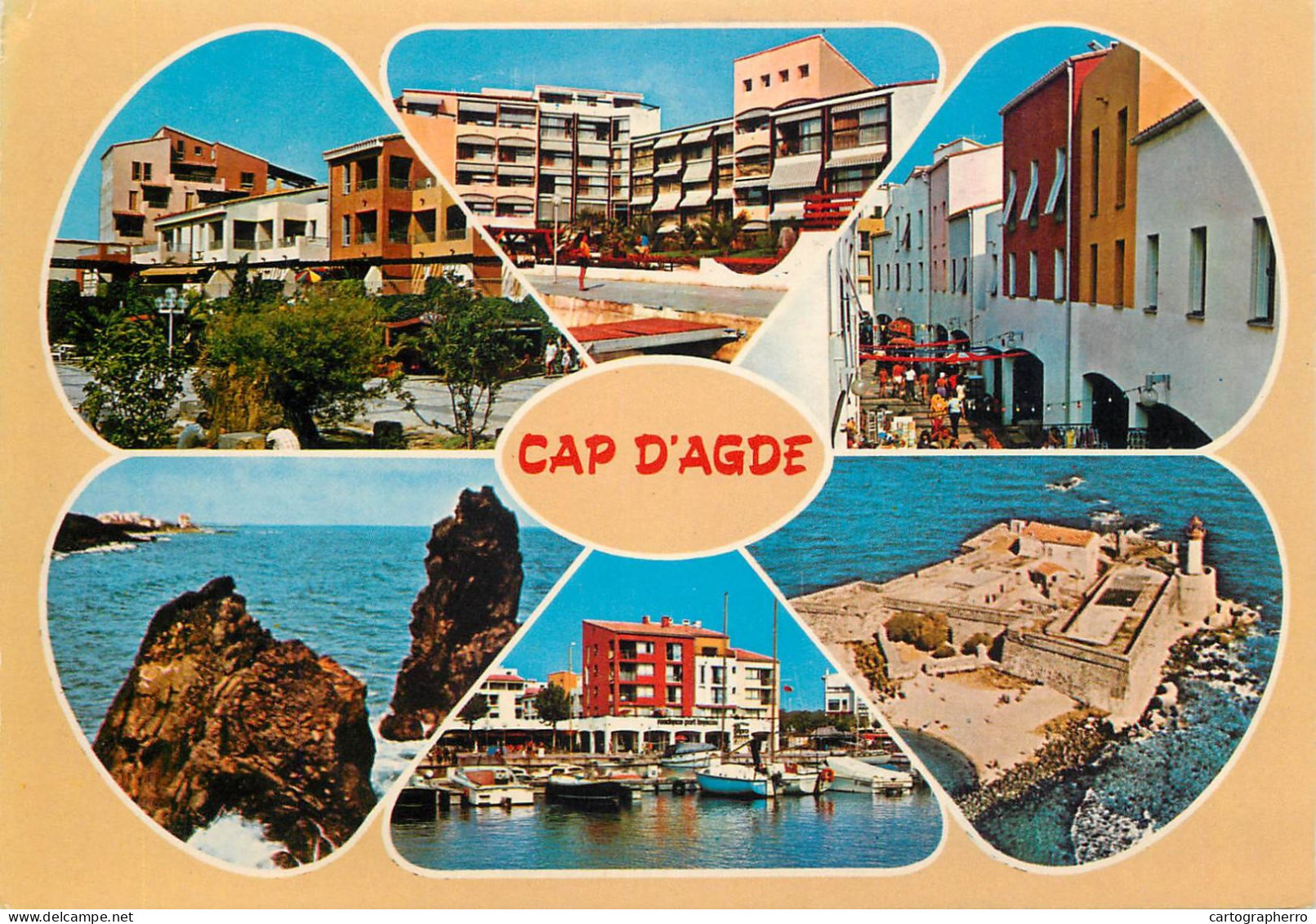 Navigation Sailing Vessels & Boats Themed Postcard Cap D'Agde Harbour - Voiliers