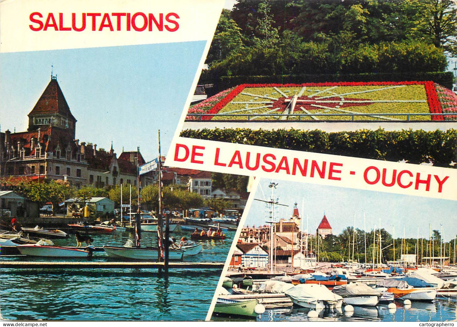 Navigation Sailing Vessels & Boats Themed Postcard Lausanne Ouchy - Voiliers