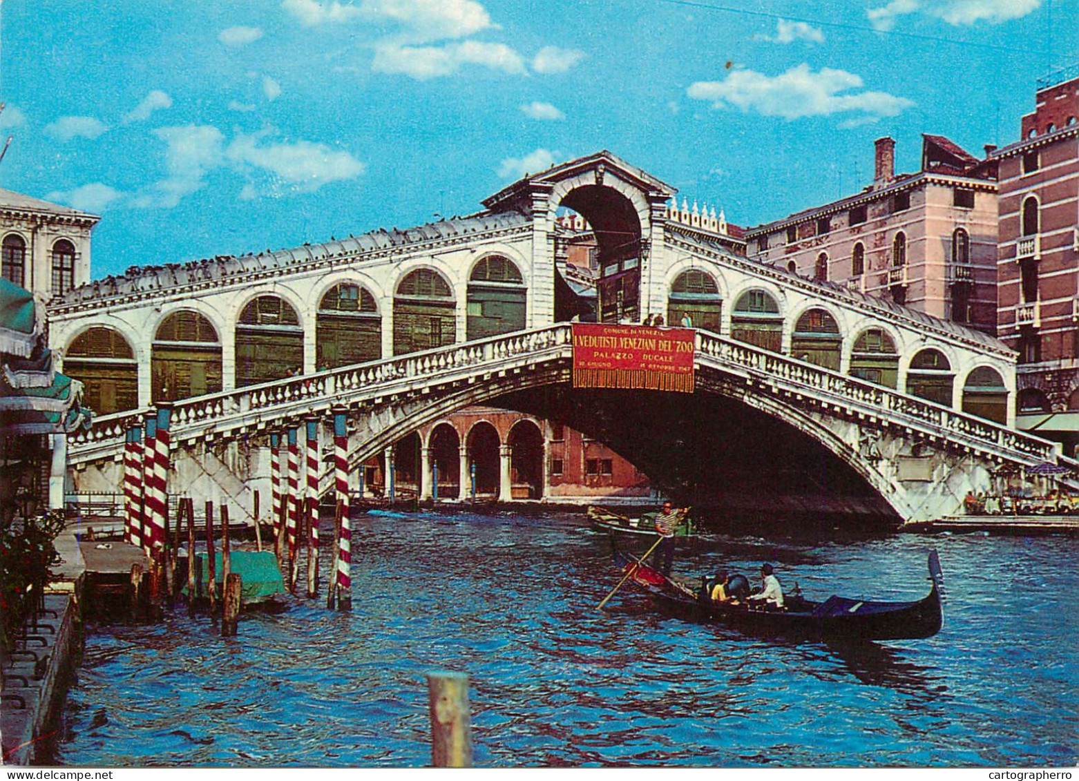 Navigation Sailing Vessels & Boats Themed Postcard Venice Rialto Bridge - Velieri