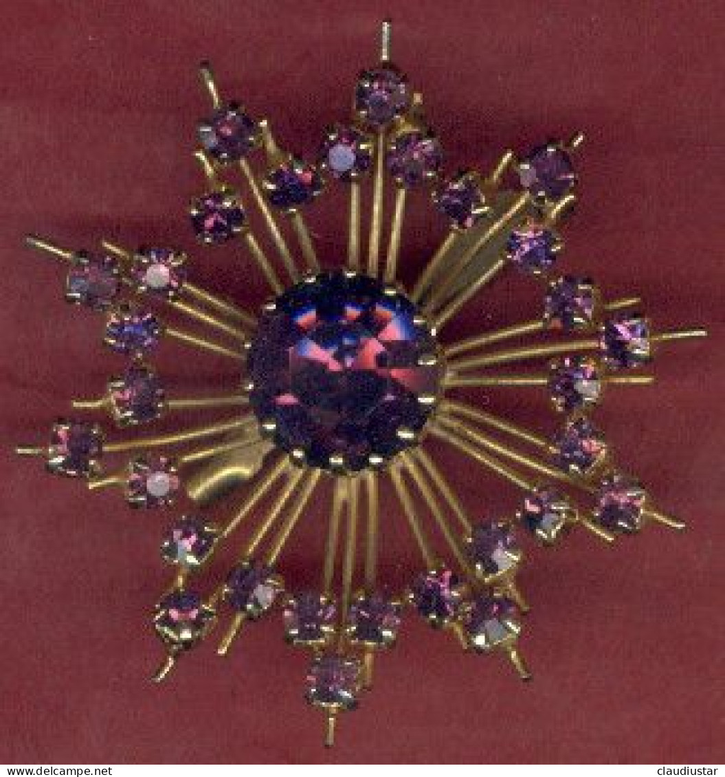 ** BROCHE  ROSACE  VIOLETTE ** - Broches