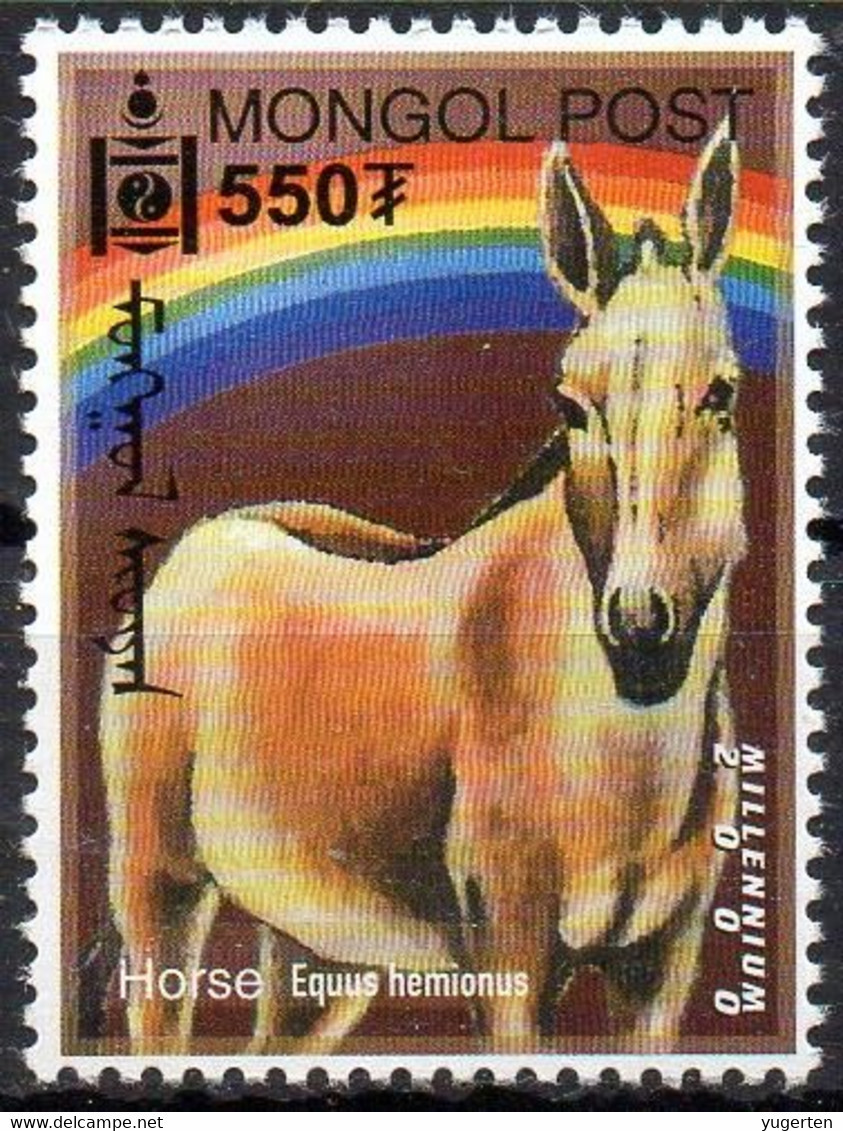 MONGOLIA - 1v MNH** Horses Chevaux Pferde Rainbow Charles Darwin Animals Mammals Regenbogen Cavalli Caballos - Chevaux