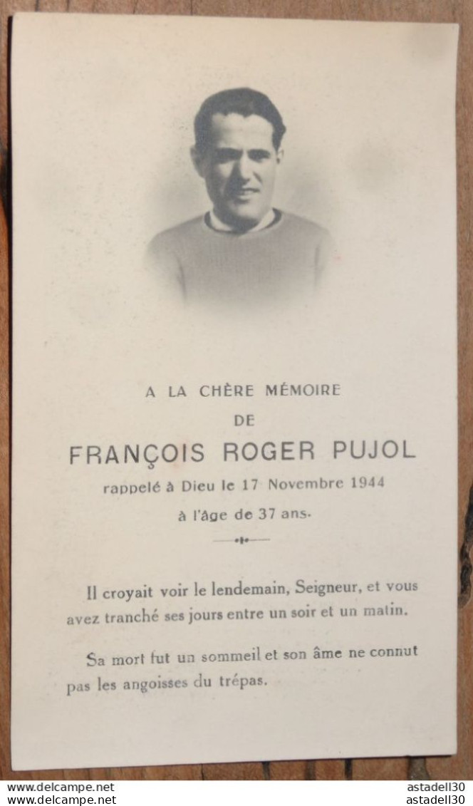 FP De Deces Pendant WWII De Francois Roger PUJOL - 1944 .....PHI-E99.....FP-11 - Todesanzeige