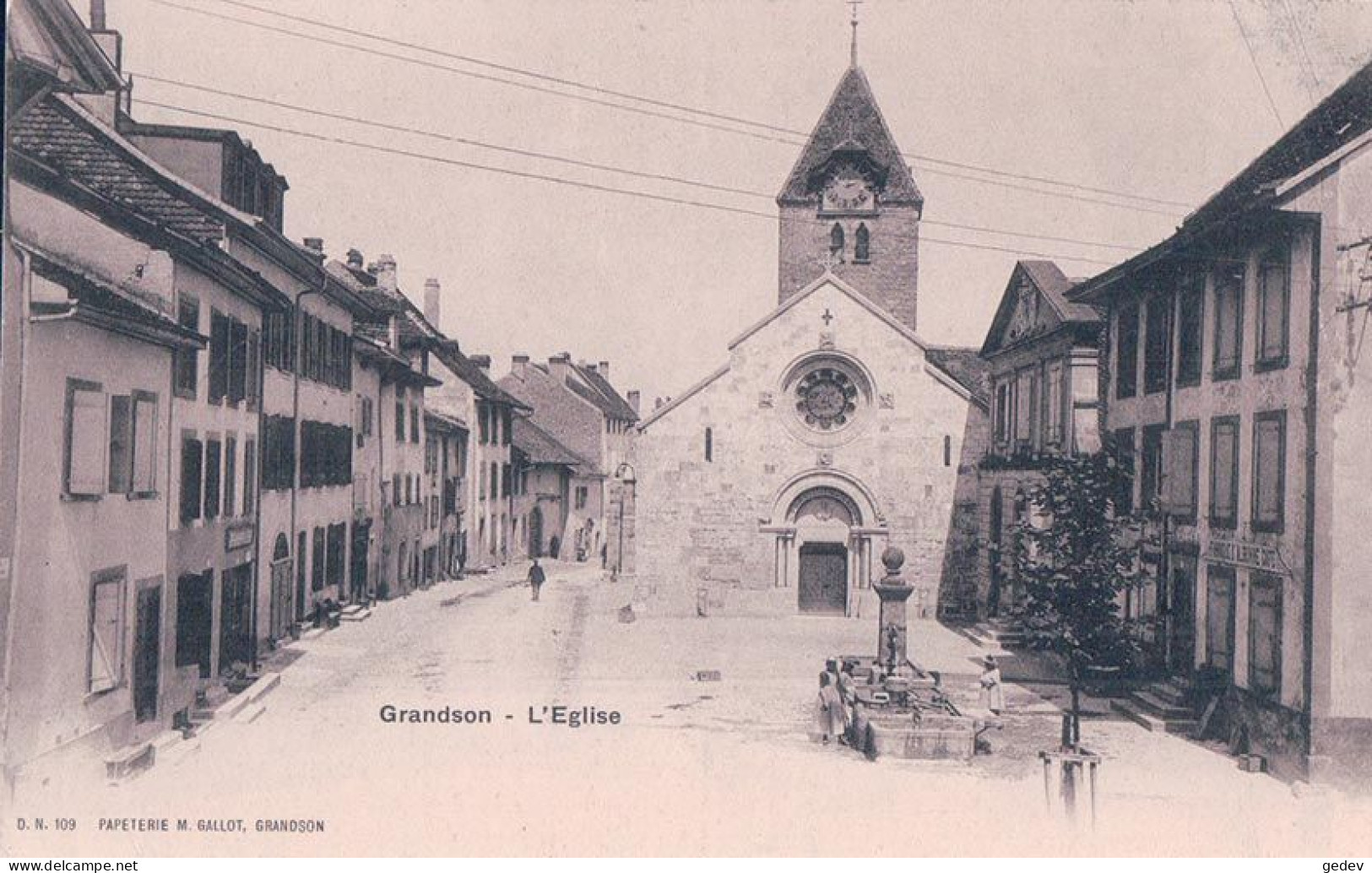 Grandson VD, Place De L'Eglise, Lavandières à La Fontaine (109) - Grandson