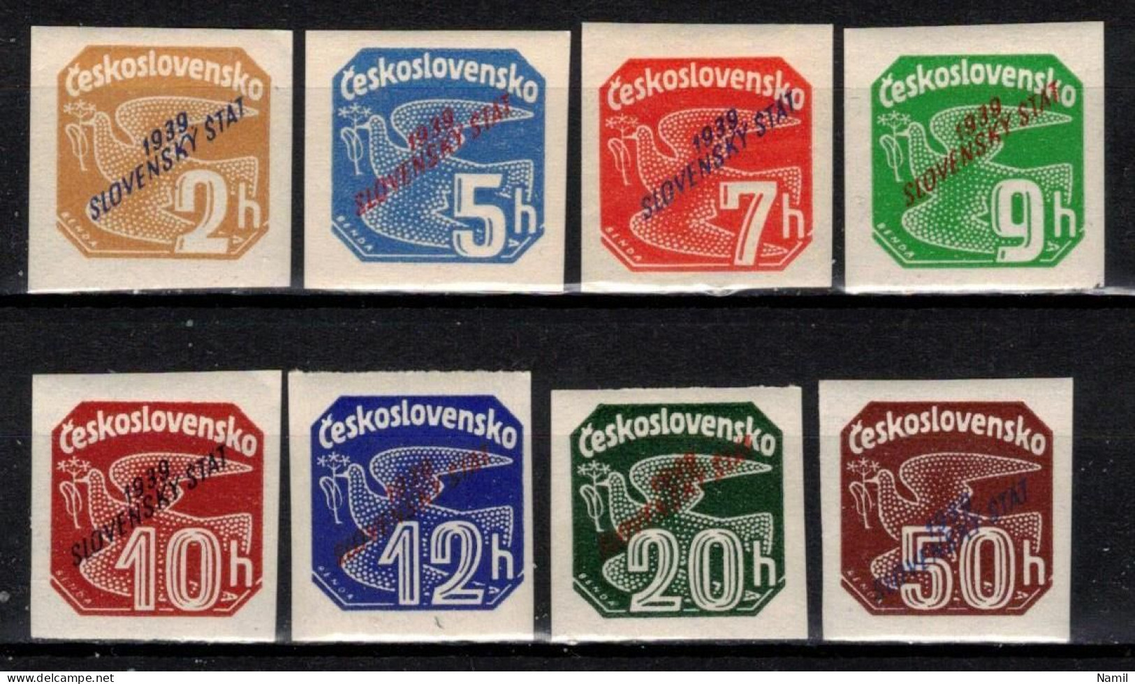 Slovaquie 1939 Mi 26-33 (Yv TPJ 1-8), (MNH)** - Ungebraucht