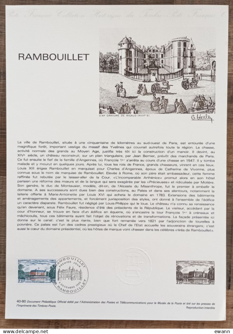 COLLECTION HISTORIQUE DU TIMBRE - YT N°2111 - RAMBOUILLET - 1980 - 1980-1989
