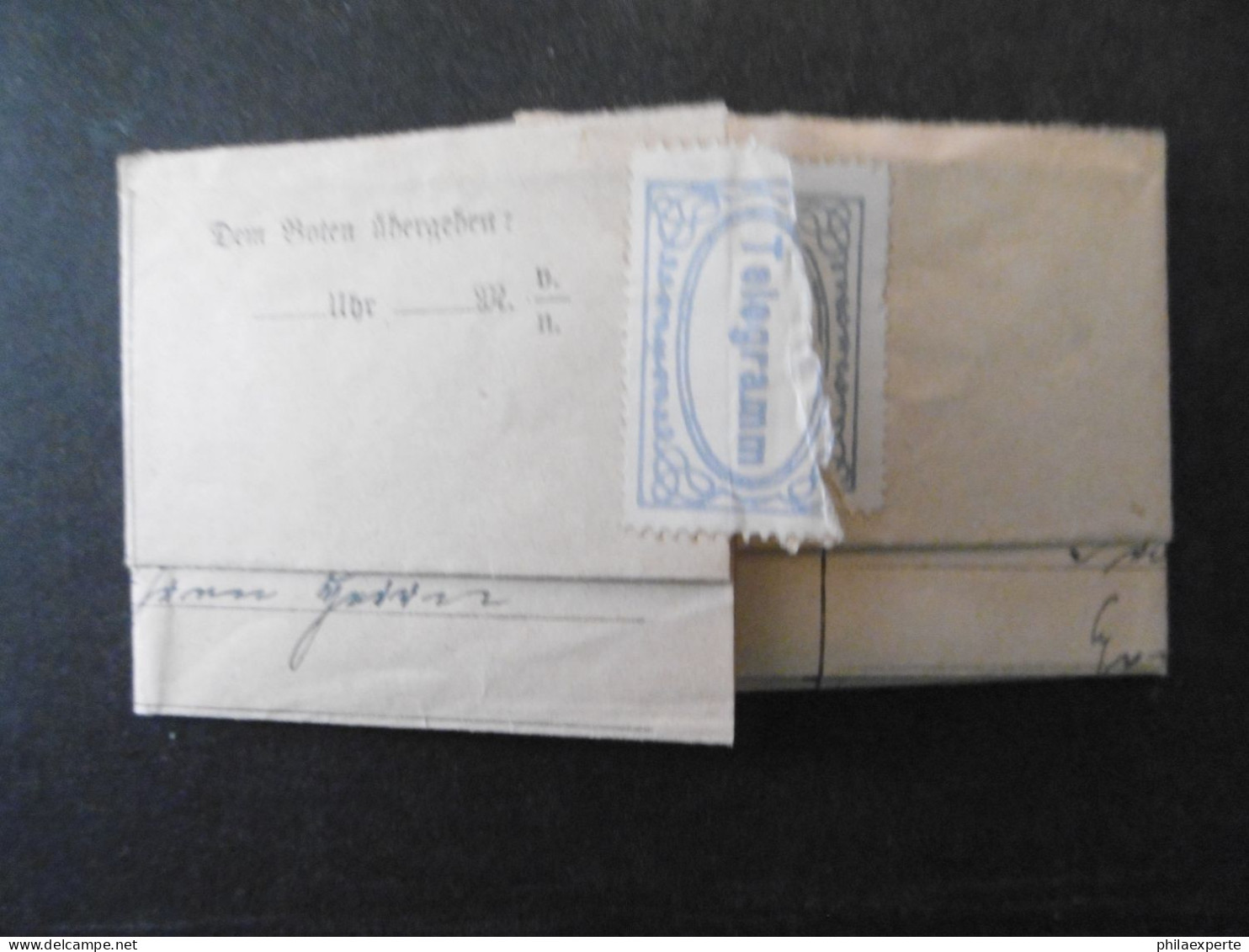 Bayern Telegramm(Marke üblich Geteilt) 1914 Von Münchenan Präparator Grönninger-selten - Covers & Documents